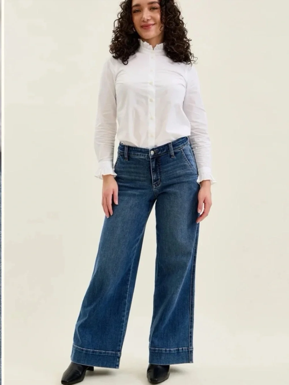 Judy Blue Lux Retro Wide Trouser Jeans size 9/29 - Picture 2 of 12